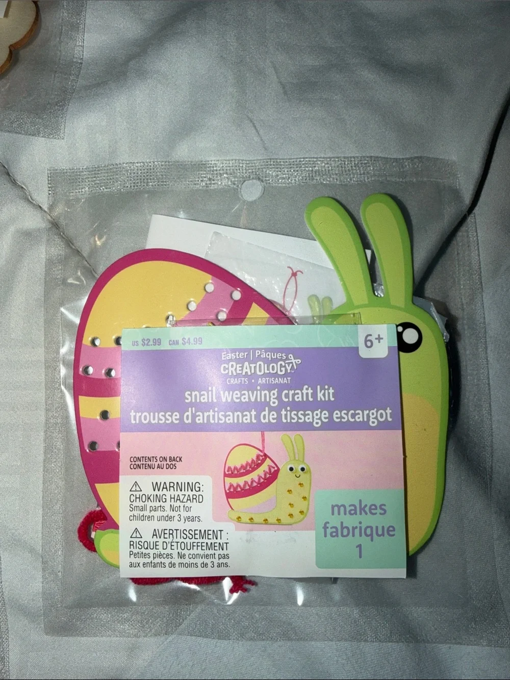 Easter Snail Weaving Craft Kits, chick craft stick kit & egg ornament craft kit